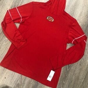 Tampa-bay Buccaneers Red Hooded Long Sleeve Football Top